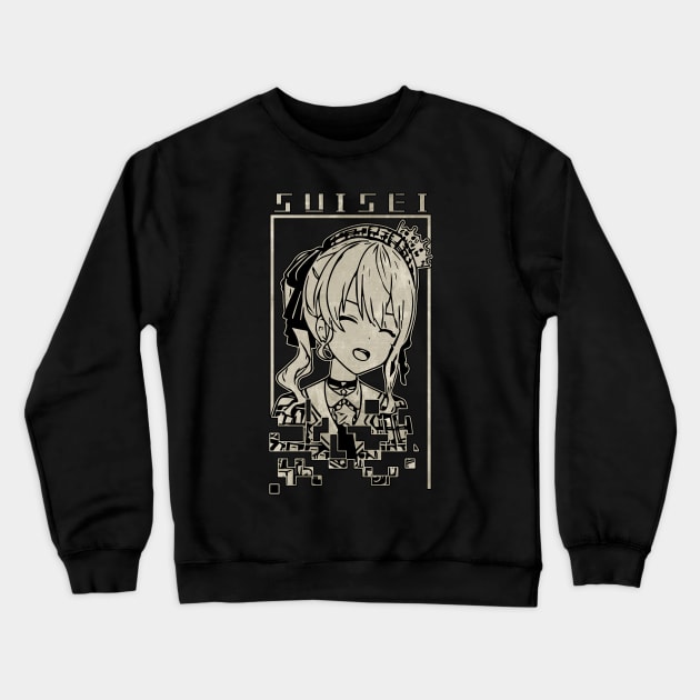 Hoshimachi Suisei Hololive "Retro Queen" Crewneck Sweatshirt by TonaPlancarte